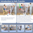Sit to Stand Lift Patient Aid Padded Sling and Stand Assist with Back Support,Patient Lift Sling Works with Most Mobility Aids & Equipment (Medium)