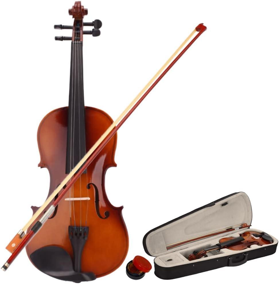 Ktaxon Violin for Beginners Students, Acoustic Violins 4/4, Full Size Fiddle Kit with Case, Bow, Rosin, Adult Teens Learners Age 11+ (Natural)