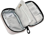 Rose Gold Glitter Marble Pill Case, Weekly Portable Pill Bag Container 7 Days Pill Box Organizer Vitamin Supplement Holder with Zipper for Travel Family Business