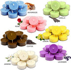 DEYBBY Scented Soy Wax Tealight Candles Bulk, Lavender Aromatherapy Candle for Stress Relief, Clear Cup Long Lasting, for for Relaxation, Spa and Bath|Pack of 12