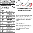 Candy Retailer Oh Baby Candy Pacifiers | Fruit Flavored | Pacifier Shaped Pressed Candy1 Lb