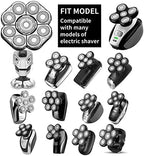 9 Blades Head Shaver Men's Electric Shaver Replacement Heads Universal Replacement Blade Head Electric Razor for Men (9D Silvery)
