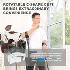 HEALTHBAZAAR Forearm Crutches for Adults, Foldable and Height Adjustable Elbow Crutche with Ergonomic Handgrips, All Terrain Tip & Slip-Resistant Base, Magnetic Grip