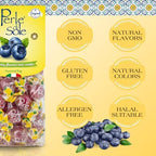 Perle di Sole Italian Candy - Blueberry Hard Candy with a Tart Fizzy Filling - Italian Candy Individually Wrapped (7.05 oz | 200 g)