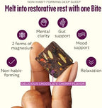 GEM Sleep Aid, Nighttime Bite, Melatonin Free, L-Theanine, Magnesium, Valerian Root Extract | Vegan and Gluten Free | Earthy Chocolate Cherry (28 Pack)