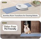 Threshold Ramp for Doorways 1.2"Rise- Odorless Indoor Entry Ramp- Non-Slip& Cuttable Handicap Ramp for Wheelchairs, Robot Vacuum Cleaners, Scooters, Strollers- Fog Blue- 1.2″Rise (31.5″×7.1″)