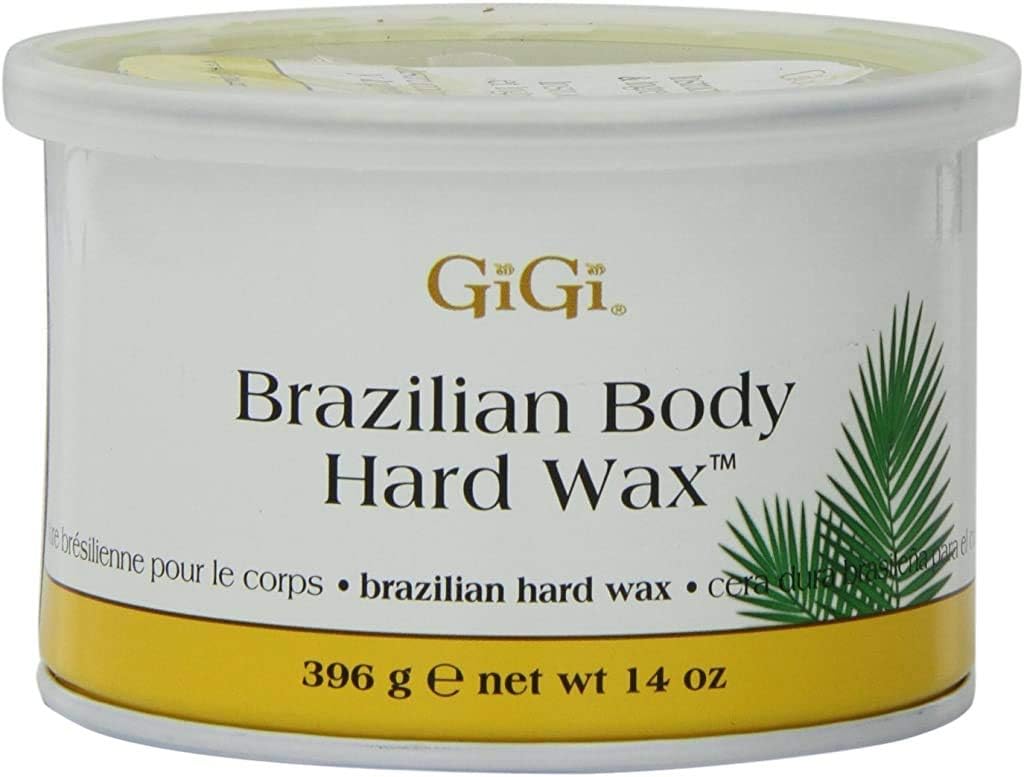 GiGi Brazilian Body Hard Wax – No Strip Wax for Brazilian Waxing, Hair Removal Wax for Sensitive Areas, 14 oz, Pack of 2