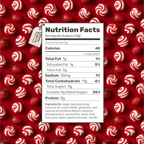 Strawberry and Cream Candy 1LB | Bulk Hard Candy Individually Wrapped in Resealable Bag