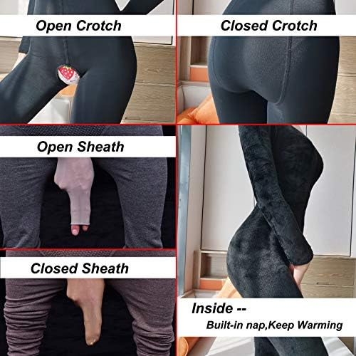 LESOYA Women Men 240D Velvet Warm Full Bodystocking High Elastic Long Sleeve Bodysuit Catsuit