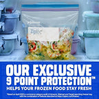Ziploc Quart Food Storage Freezer Bags, Stand-Up Bottom, Easy to Fill, 60 Count