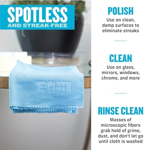 E-Cloth Polishing Microfiber Cleaning Cloth, 4-Pack - Microfiber Polishing Towels for Cars, Windows, & More