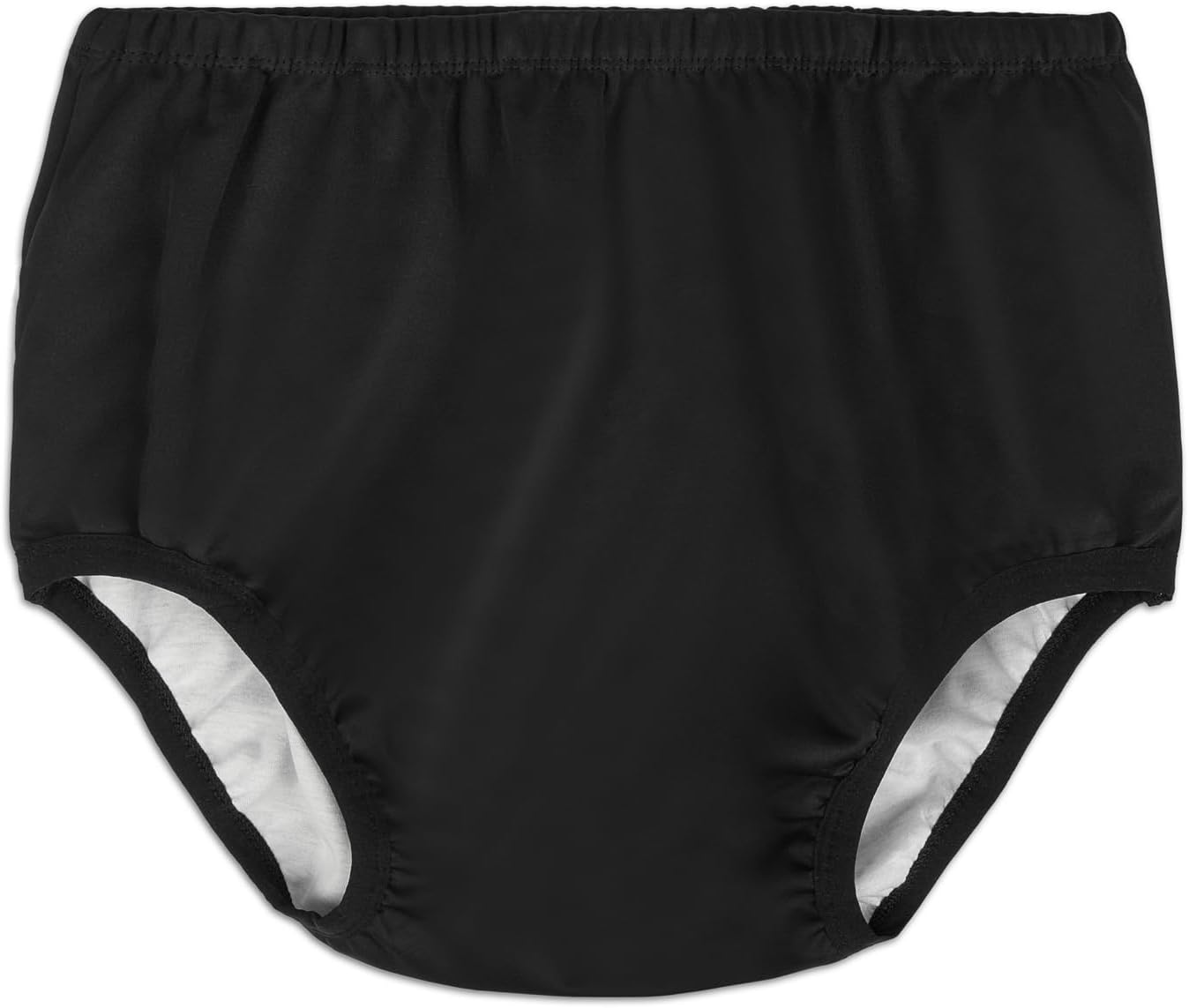 AQX Adult Diaper Cover for Incontinence, Cloth Active Latex Leak Proof Pants, Noiseless Reusable Washable Pull Up Plastic Pants (Black, XL)
