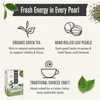 Numi Organic Gunpowder Green Tea – 54 Green Tea Bags – Bold, Smooth Flavor, Packed with Antioxidants, Naturally Energizing, Microplastic-Free Tea Bags