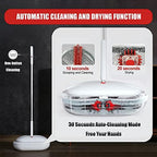 REECOO Cordless Electric Spin Mop Power Mop with 4 Floor Scrubber Pads/Automatic Cleaning Bucket/Water Sprayer,Lightweight & Rechargeable,Suitable for Wooden, Marble, Tile, Hardwood Floor.