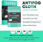 Anti Fog Microfiber Cleaning Cloth for Glasses | Individually Wrapped Microfiber Lens Cleaning Cloth for Eyeglasses, Lenses, Binoculars, Face Shields, Ski Masks or Swim Goggles (3 Count)