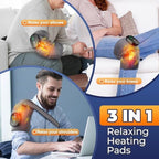 Cordless Heated Knee Massager, FSA Eligible 3-in-1 Wearable Wrap for Knee, Elbow and Shoulder, 5000mAh Rechargeable Heat and Vibration Massager, Gray, 1 Pack