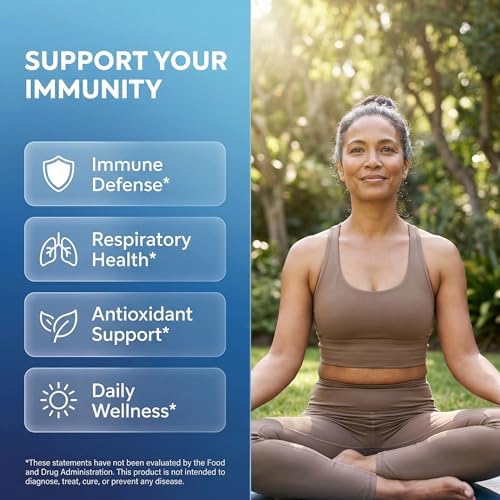 Clean Nutraceuticals Immune Defense Support Supplement 8 in 1 with Zinc 50mg Quercetin, VIT C 1000mg, Vitamin D3 5000 IU, Elderberry, Ginger - Immunity System Booster for Adults, Vegan - 60 Count