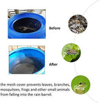 2 Pack Mesh Cover for Rain Barrel - Keep Mosquitoes and Debris Out of Water Collection Buckets - Accessories