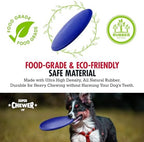 SuperChewer Tough Flying Disc Toy | Lifetime Replacement | Strong Natural Rubber | Great Dog Fetch Toys | Rubber Disc Toy for Dogs | Ultra Durable Chew Toys for Aggressive Chewers | for All Breeds