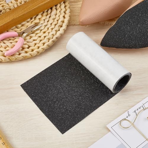 CRASPIRE 39.37 x 4 Inch Shoe Sole Protector Roll Shoe Sole Adhesive Tape Black Non Slip Self Adhesive Texture Lattice Bottom Shoe Cover Pads Stickers for High Heels Shoes Outdoors Protector