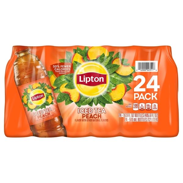 Lipton, Iced Tea, Peach, 24 Pack, 2416.9 Ounce