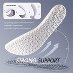 XINIFOOT 3 Pairs Shock Absorption Flexible Replacement Insoles PU Elastic Inserts - Relieve Foot Pain - Maximum Cushion Comfortable Insoles for (Women Black)