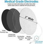 TENS Unit Pads 3" Round Electrodes - Compatible with Most TENS Machines, Replacement Pads Electrode Patches for Electrotherapy, 20 Count
