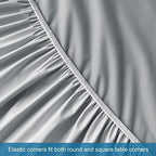 Waterproof Massage Table Cover, Massage Table Sheets Set 2- Piece Include Massage Fitted Sheet and Face Cradle Cover Ultra Soft & Skin-friendly Fit Massage Table & Facial Bed, Grey, 36×77×7