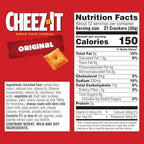 Cheez-It Cheese Crackers, Baked Snack Crackers, Lunch Snacks, Original, 12.4oz Box (1 Box)