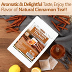 Premium 100 Pure Ceylon Cinnamon Tea Bags, Made with 100% Ceylon Cinnamon Sticks, No Additives & Caffeine Free.