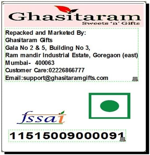 Ghasitaram Gifts Diwali Gifts Chocolate Hamper- Golden Crystal Nutties Thali