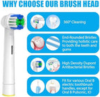 Replacement Toothbrush Heads Compatible with Oral B Braun, 12 Pcs Professional Electric Toothbrush Brush Heads Compatible with Oral B Replacement Heads Refill 7000/Pro 1000/9600/500/3000