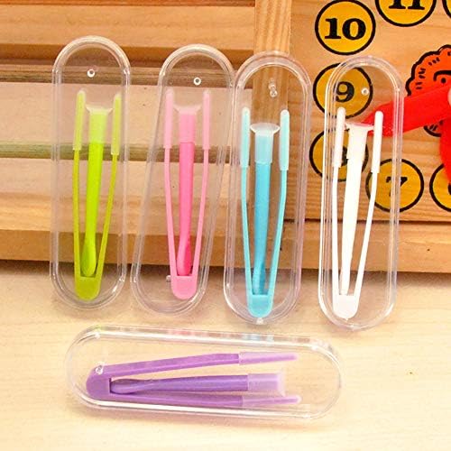 6 Pack Portable Contact Lens Tweezers Suction Stick Contact Lens Inserter Removal Tool with Case Travel Kit