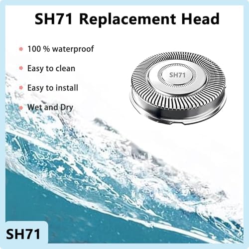 SH71 Replacement Blades for Philips Norelco Shaver Series 7000 and 5000,Upgraded SH71/52 Compatibility Double Blades for 7000 Series Replacement Heads