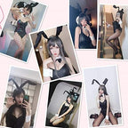 Womens Bunny Costume Girl Suit Senpai Cosplay Anime Role Costume One Piece Bodysuit Stockings Set