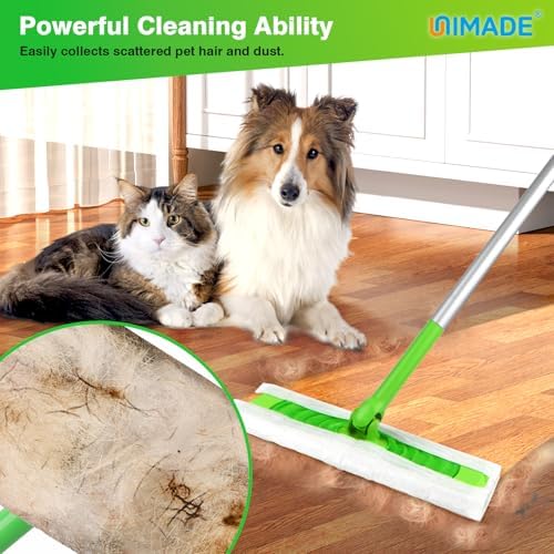 UNIMADE Dry Sweeping Cloths, 100 Count Mop Refill Compatible with Swiffer Sweeper - Disposable Duster Refills Mops for Cleaning Hardwood Floor Dust