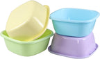 4-Pack 12 Quart Plastic Wash Basin/Dish Pan Tub, Colored Dish Washing Basin