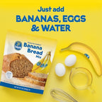 Chiquita™ Banana Bread and Muffin Mix – Moist, Easy-to-Make, No Preservatives - Just Add Bananas, Egg and Water - 13.7 Oz (Pack of 4)