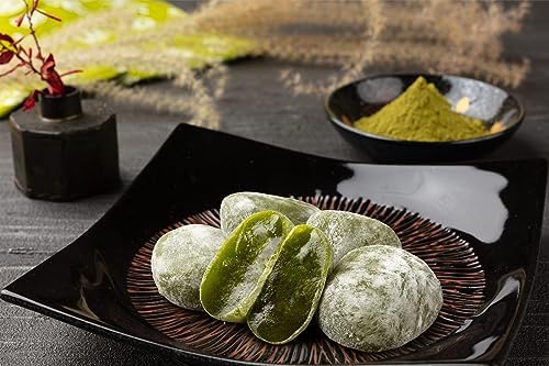 Seiki Japanese Mochi, Premium Traditional Rice Cakes, Wagashi Food Candy Sweets (Matcha)