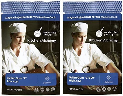 Gellan Gum Value Pack (Gellan F Low Acyl + Gellan LT100 High Acyl) ⊘ Non-GMO Vegan OU Kosher Certified - 100g/4oz