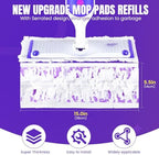 60 Count Power Mop Pads for Swiffer PowerMop 500+ Strips Multi-Surface Refill Pad Disposable Spray Mopping Pads Head Refills for Floor Cleaning (Quick-Absorb, No Residue & Disposable)
