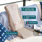 Homedics Shiatsu Back Massage Cushion with Adjustable Speeds and Comforting Heat Fits Most Chairs, Brown, 1 Count