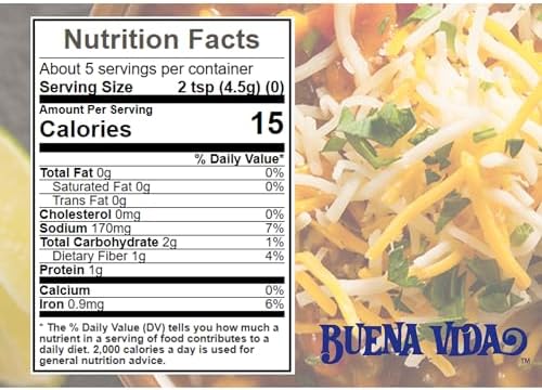 Buena Vida Chili Powder, 0.63 Ounce Packet