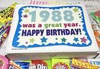 RETRO CANDY YUM ~ 1988 38th Birthday Gift Box of Nostalgic Candy from Childhood for 38 Year Old Man or Woman Born 1988