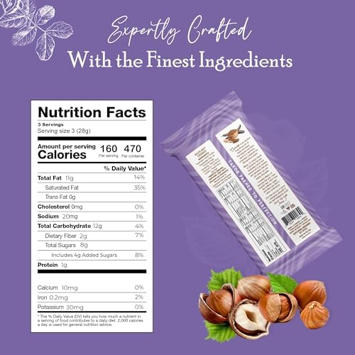 Missy J's Organic Carob Bars Hazelnut 2 Pack | Carob Made w/Coconut Sugar, Vegan and Gluten-Free | Healthy Caffeine Free Substitute for Chocolate, Perfect for Snacks and Treats