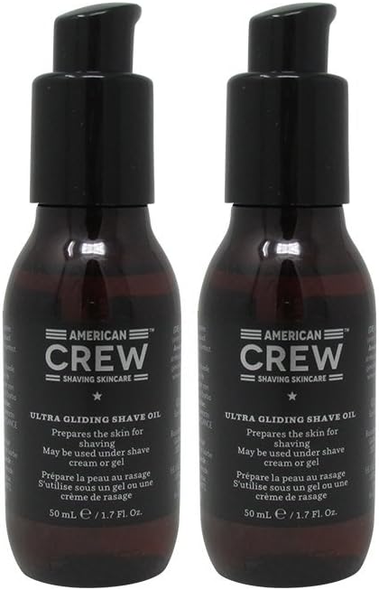 Bundle 2 Items : AMERICAN CREW Ultra Gliding Shave Oil, 1.7 Oz (Pack of 2)
