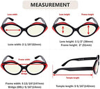 Eyekepper 4 Pack Cat Eye Reading Glasses Blue Light Blocking Women Readers +2.50