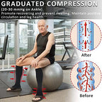 Ailaka Zipper 20-30 mmHg Compression Socks for Women & Men, Knee High Open Toe