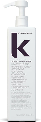 KEVIN.MURPHY YOUNG.AGAIN.RINSE - Moisturising Anti-Ageing Conditioner - For Ageing, Dry, Damaged & Brittle Hair - Hair Repair - With Amino Acids - Sulphate & Paraben Free - 1 L / 33.8 fl oz