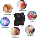 Heated Knee Brace Wrap, 3 Adjustable Heat and Vibration Massager for Arthritis Knee Pain Relief Massaging Knee Pad with AC Adapter (No Battery)